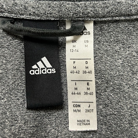 Adidas women’s Gray Jacket with misty teal Stripes size M - Picture 4 of 4